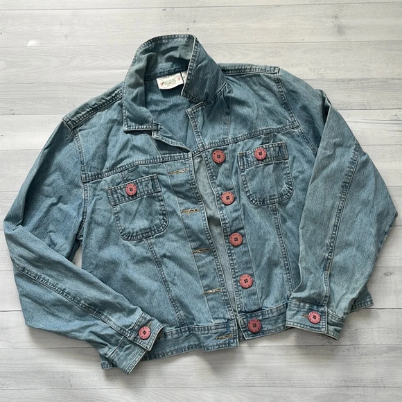 bill blass Jackets & Blazers - Vintage Oversized Denim Jacket L